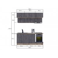 Bucatarie ZONE 200 FRONT PAL K002 / decor K352